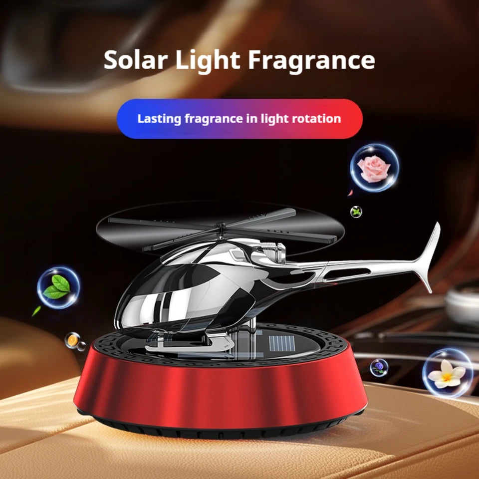 Solar Fragrance Car Air Freshener Helicopter