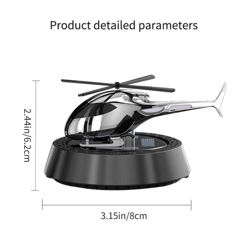 Solar Fragrance Car Air Freshener Helicopter