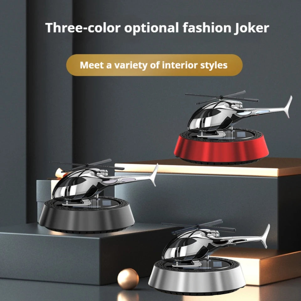 Solar Fragrance Car Air Freshener Helicopter