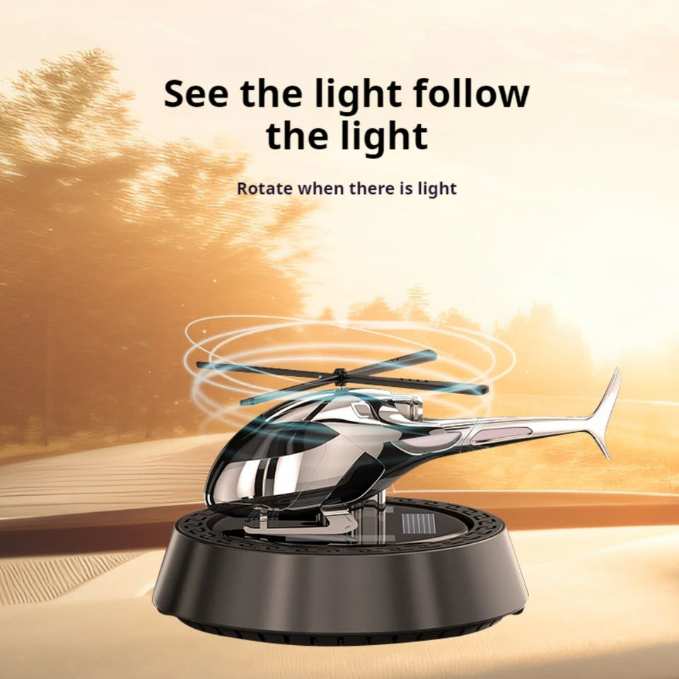 Solar Fragrance Car Air Freshener Helicopter