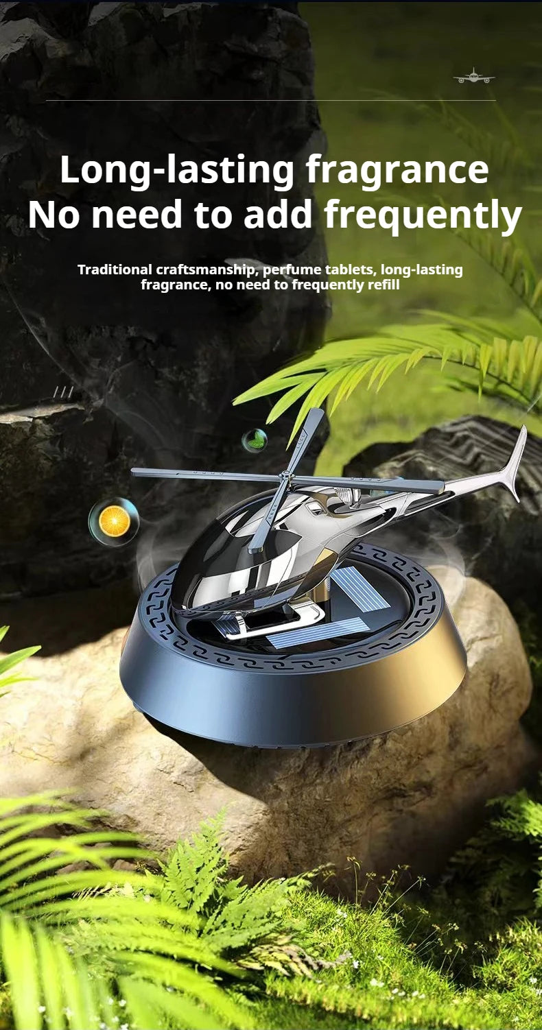 Solar Fragrance Car Air Freshener Helicopter