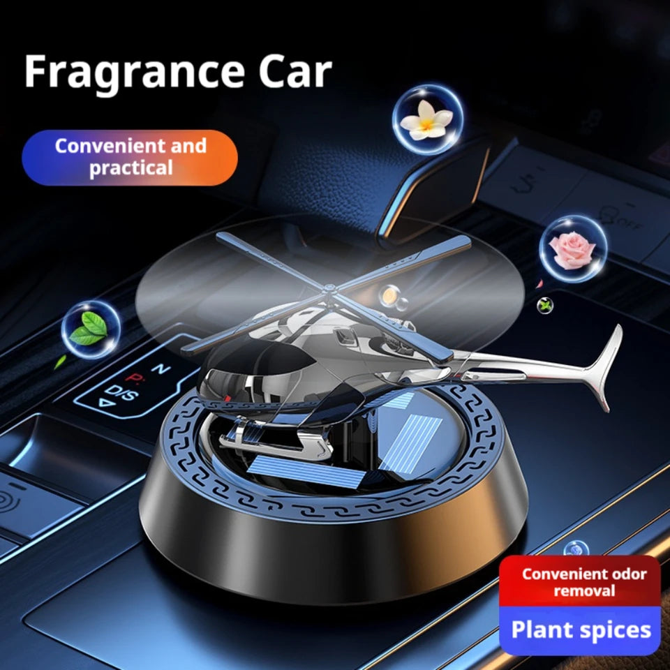 Solar Fragrance Car Air Freshener Helicopter